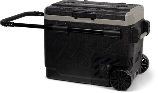 Steamy-E Dual Zone Roller Elektrische Compressor Koelbox Op Wielen - Dual Zone - 49 liter - 12V en 230V - voor auto en camping - Zwart van Steamy