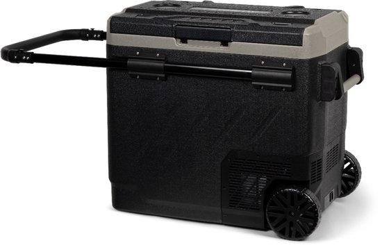 Steamy-E Dual Zone Roller Elektrische Compressor Koelbox Op Wielen - Dual Zone - 58 liter - 12V en 230V - voor auto en camping - Zwart van Steamy