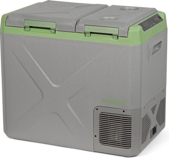 Steamy-E Elektrische Compressor Koelbox - Dual Compartment - Tegelijk koelen en vriezen - 40 liter - 12V en 230V - voor auto en camping - Grijs van Steamy