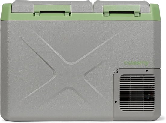 Steamy-E Single Zone 45, Elektrische Compressor Koelbox met twee compartmenten, 32 Liter, Grijs, 12V/230V, voor vriezen en koelen van -20 tot +20, ideaal voor op de camping