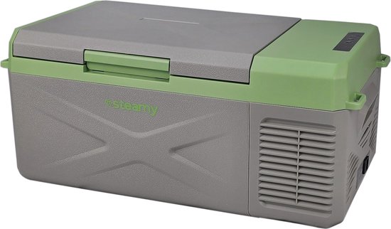 Steamy-E Single Zone Elektrische Compressor Koelbox - Single Zone - 16 liter - 12V en 230V - voor auto en camping - Grijs van Steamy