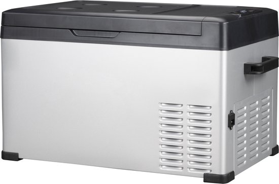 Steamy-E Single Zone Elektrische Compressor Koelbox - Single Zone - 27 liter - 12V en 230V - voor auto en camping - Zilver van Steamy