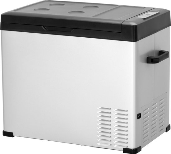 Steamy-E Single Zone Elektrische Compressor Koelbox - Single Zone - 44 liter - 12V en 230V - voor auto en camping - Zilver van Steamy