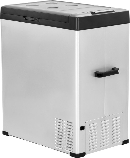 Steamy-E Single Zone Elektrische Compressor Koelbox - Single Zone - 64 liter - 12V en 230V - voor auto en camping - Zilver van Steamy