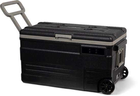 Steamy-E Single Zone Roller Elektrische Compressor Koelbox Op Wielen - Single Zone - 74 liter - 12V en 230V - voor auto en camping - Zwart van Steamy