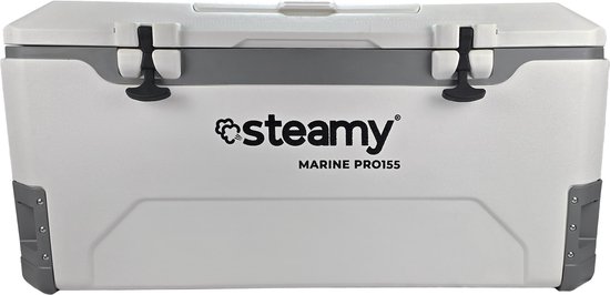Steamy Marine Pro 155 - Grote koelbox - Maritieme Koelbox - 155 Liter - Wit van Steamy