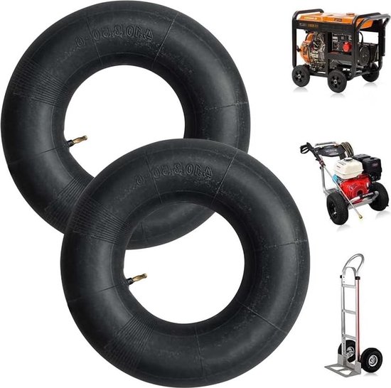 Steekwagen Slang 2 Stuks 4.10/3.50-4 - Landslang voor Kruiwagens en Tractoren Bolderkar van Merkloos