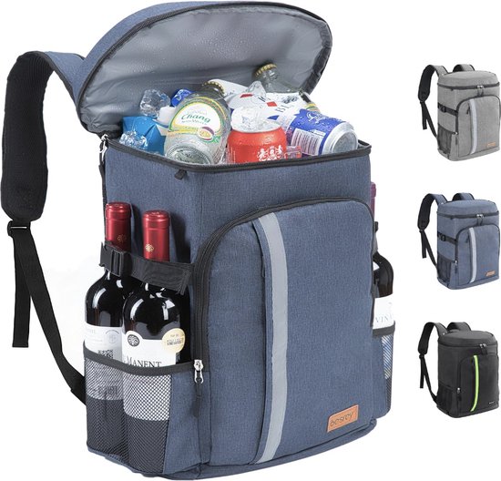 Stellar Thermische rugzak - 30 liter.- Houdt levensmiddelen warm of koud - Isolerende rugzak - 2-in-1 isolerende tas, grote koeltas, thermische rugzak, lekvrije rugzak met koelvak, perfect voor picknicks, stranduitstapjes, wandelen, werken en familie van Stellar