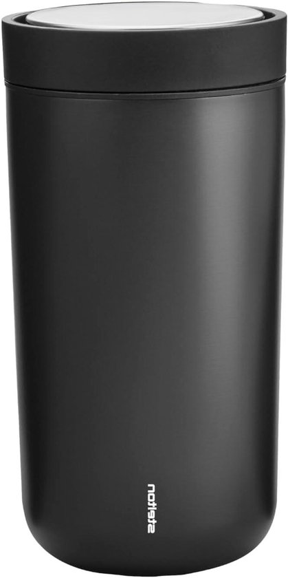 Stelton To-Go Click Cup - Thermosbeker RVS - Koffie Onderweg - Dubbelwandig RVS - 02 Liter - Zwart Metallic