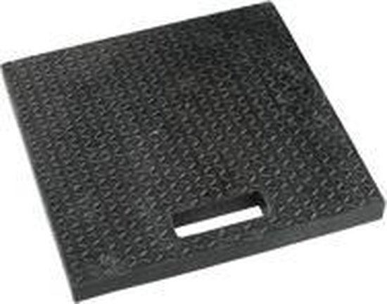 Stempelplaat van gehard rubber 400 x 400 x 50 mm van Merkloos