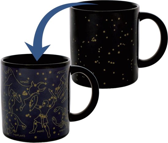 Sterrenmok - Wisselbeker Mok - Koffie Drinken - Verschijnende Sterrenbeelden - 12 Ounces - Goud