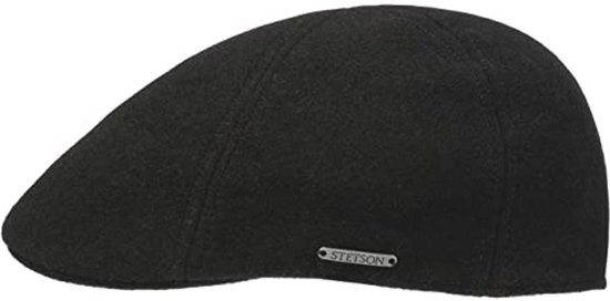 Stetson Texas Wool Gatsby Cap Men - Flaps Flat Hat Duckbill with Flap Lining for Fall/Winter