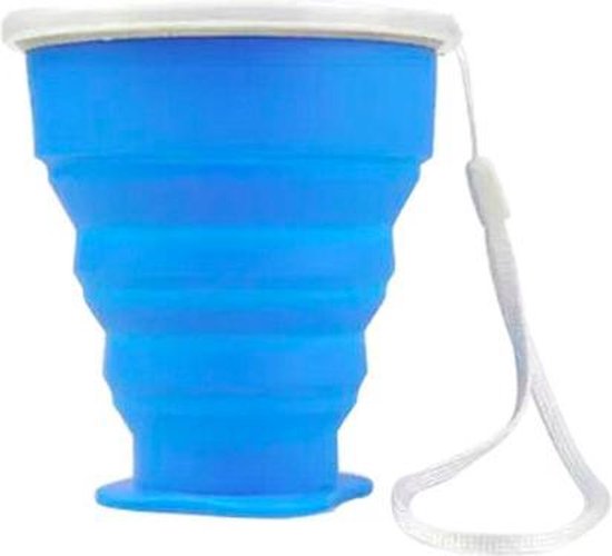 Stevige beker Met Deksel - Opvouwbaar - Siliconen - 200-300 Ml - ForeverKitchen® van ForeverKitchen®