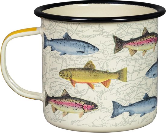 Stevige Emaille Mok 500ml - Slagvaste Koffiemok voor Kamperen en Buitenactiviteiten