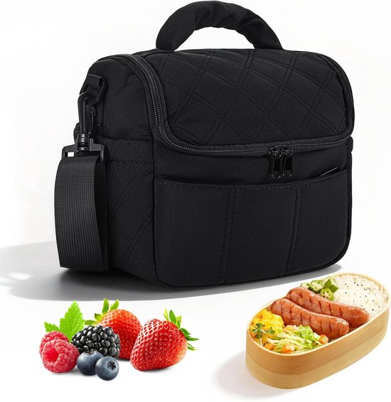 Stijlvolle Geïsoleerde Koeltas voor Dames, Leuke en Zachte Lunchtas, Multifunctionele Koeltas voor Werk en Picknick, Lekvrij en Draagbaar