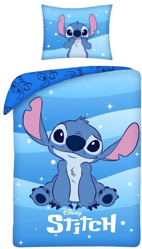 Stitch sterren dekbedovertrek 140 x 200 cm - 70 x 90 cm - katoen van Disney