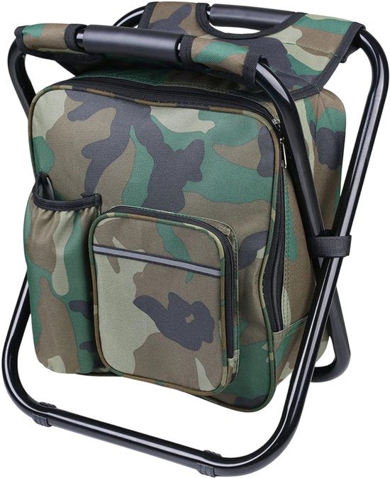 Stoel-strandstoel-kampeerstoel-vouwstoel-campingstoelen opvouwbaar- 3-in-1 Rugzak-Pocket for Outdoor Events, Hiking, Travel, Beach
