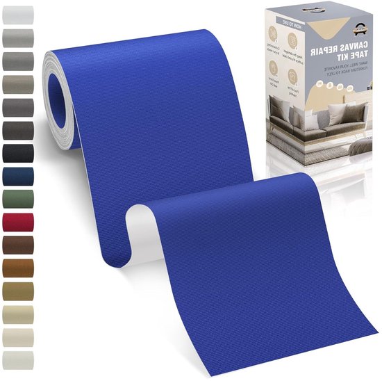 Stoffen Plakpatches - Reparatietape Zelfklevend - Snelle Reparaties Buiten - Sterke Waterdichte Lijm - 10 x 200 cm - Koningsblauw