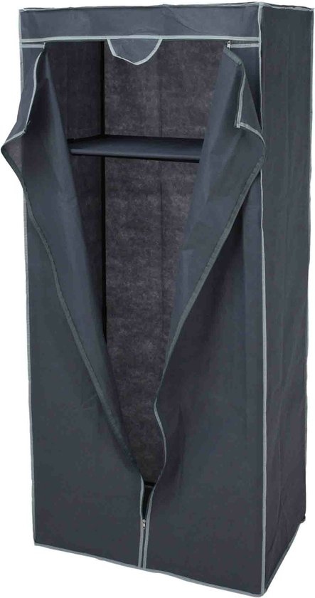 Storage Solutions - mobiele opvouwbare kledingkast - grijs - 160 cm van Storage Solutions