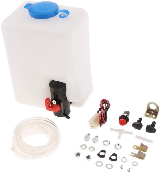 Store_7 - Ruitensproei Pomp - Universele Pomp Kit - Voor Auto en Boot - Waterpomp - 12V Voeding - Inclusief Fles - Geschikt voor Vervoer - Compacte... van Merkloos
