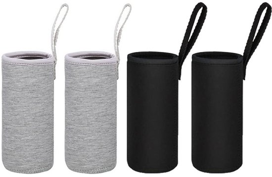 Store_9 - Waterfles Thermo-hoes - Geïsoleerde Neopreen Flessenhoes - Zwart/Grijs - Thermische Tassen - Glazen Flessen Zak - Geschikt voor Volwassenen van Merkloos