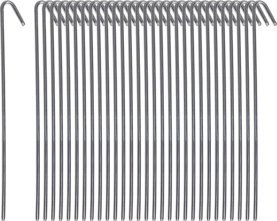 Stormharing Grondpen | 30 Stuks | Ø5 x 230mm / 30mm | Stalen Staaf | Tentharing Metaal van Storm