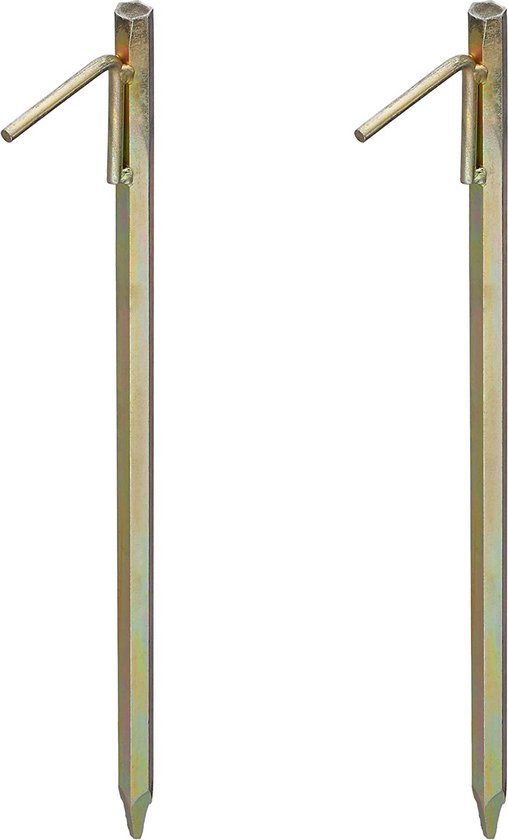 Stormharing Grondpen - XXL - 2 Stuks - Ø20 x 510mm / 90mm - Stalen Staaf - Goud van Storm