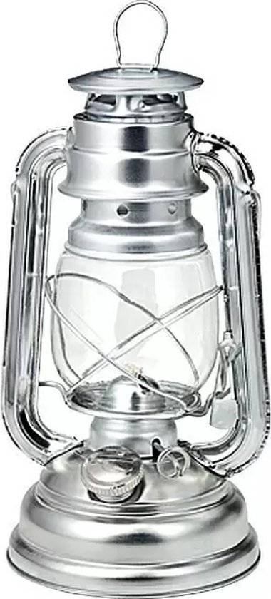 Stormlantaarn - Olielamp - 25 cm - Zilver - Voor Binnen en Buiten van Merkloos