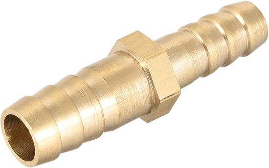 Straight Brass Barb Fitting Reducer - 10mm to 8mm - Water Gas Oil Boat Trachea Connector van Hilitand