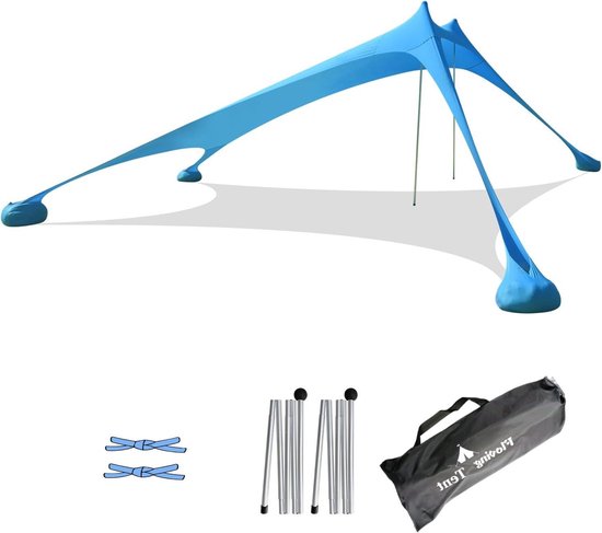 Strand schaduwtent luifel voor 3-4 personen - zonnescherm met UV-bescherming - Floving Beach Tent van Floving