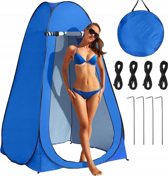 strand tent - blauw - omkleed ruimte van Vivora.