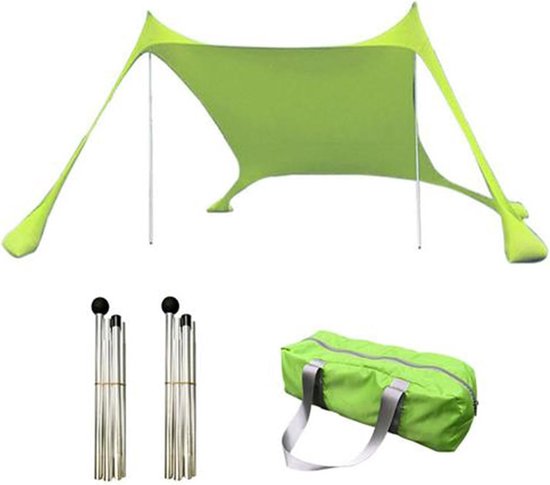 Strand Tent - Zonnescherm Luifel - Outdoor Bescherming - Waterdicht UV Blokkerend - 210x150x170cm - Groen