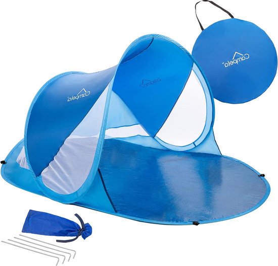 Strandschelpen blauwe strandtent met 97% zonwering en ventilatie - CA0082BLU van Crivit