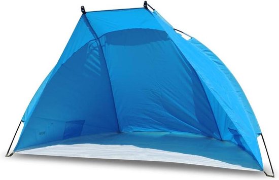 Strandschelptent Helios blauw - UV 80 - extra licht - minipakmaat - voor outdoor camping van De Waard