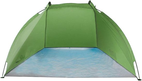 Strandschelptent Helios groen UV 80 extreem licht minipack maat - Outdoorer - strandtent - draagbaar van Outdoorer