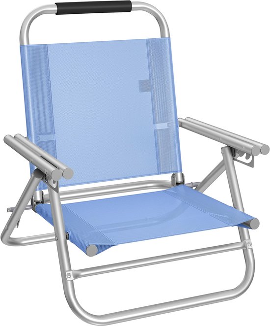 Strandstoel - Verstelbare Rugleuning - Lichte Aluminium Klapstoel