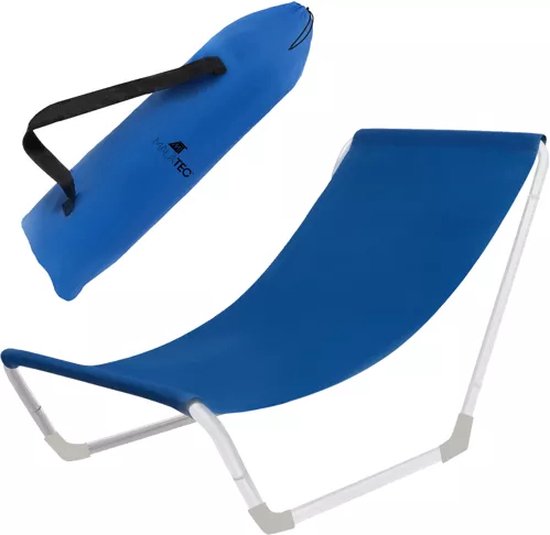 Strandstoelen - 2 Stuks - Blauw - Strandstoel met Opbergtas - Strandstoel Opvouwbaar - Inklapbaar - Strandstoeltje - Strandstoelen - Kampeerstoel - Visstoel van Merkloos