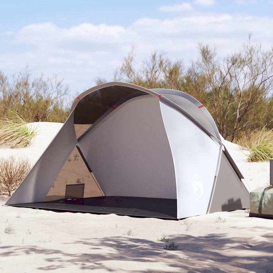 Strandtent 2-persoons pop-up waterdicht grijs van Merkloos