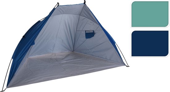 Strandtent- 2,4x1,2x1,2 Meter - Grijs/blauw