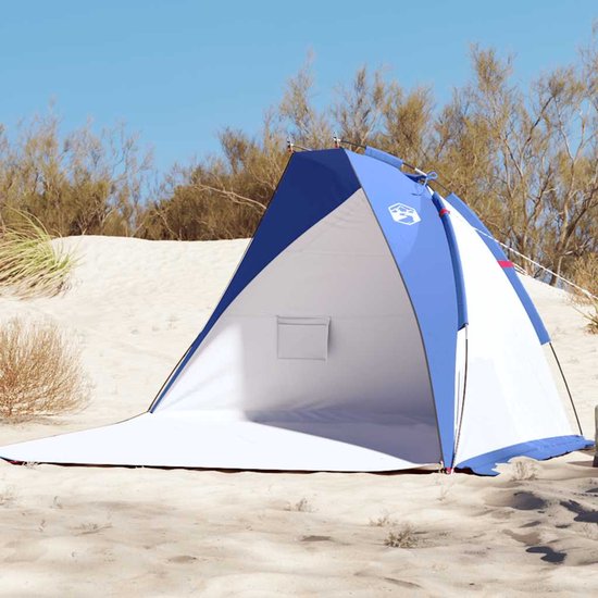 Strandtent 268x223x125 cm 185T polyester azuurblauw van Merkloos