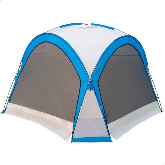 STRANDTENT AKTIVE MUGGENNET VOOR DE CAMPING 350 X 260 X 350 CM - blauw/grijs van Aktive