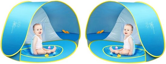 Strandtent Baby - Strandtent uv Bescherming – Strandtentje Extra Licht – Strandschelp – Strand Tent – Zonbescherming – Pop Up Tent - 120 x 80 x 70 cm van Deryan