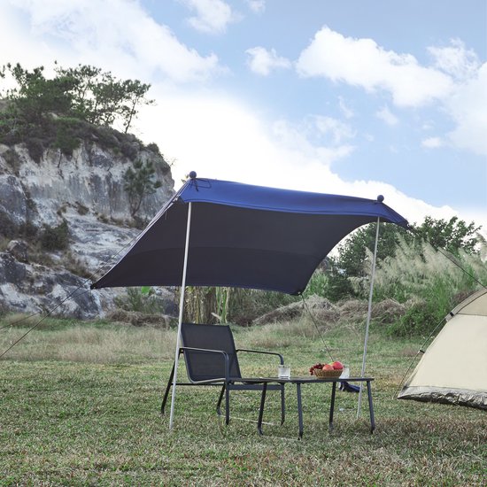 Strandtent Bernheze zonbescherming 270x270x210 cm blauw pro.tec van pro.tec