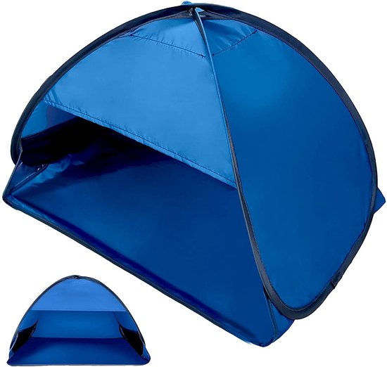 Strandtent Draagbare Pop-up Strandzon Minitent met Ritssluiting - Gezicht Hoofd Schaduw Bescherming Tentin voor Outdoor Picknick Strand Camping