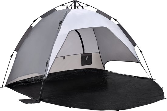 Strandtent Mullsjö pop-up 215x135x140 cm grijs van Decathlon