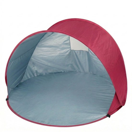 Strandtent Pop Up - Roze - Opvouwbaar - UV 50+ bescherming - Incl. Draagtas & Haringen - Geschikt voor 2 volwassenen van Merkloos
