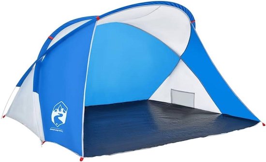 Strandtent Pop-up - Strand shelter - Bescherming tegen zon - Open voorzijde - 190 x 158 x 225 cm - Azuurblauw