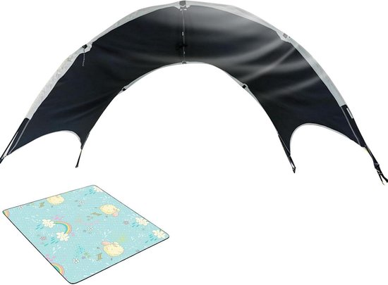 Strandtent - Schaduwtent - Buiten ontspannen - Verbeterde UV-bescherming - 200 x 150 cm - Meerkleurig