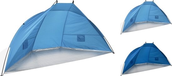 Strandtent UV 50+ - 270 X 120 X 120 cm - blauw van Deryan