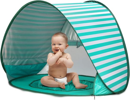 Strandtent uv Bescherming - Strandtent Baby Pop Up – Strandtentje Extra Licht – Strandschelp – Strand Tent – strandgenot